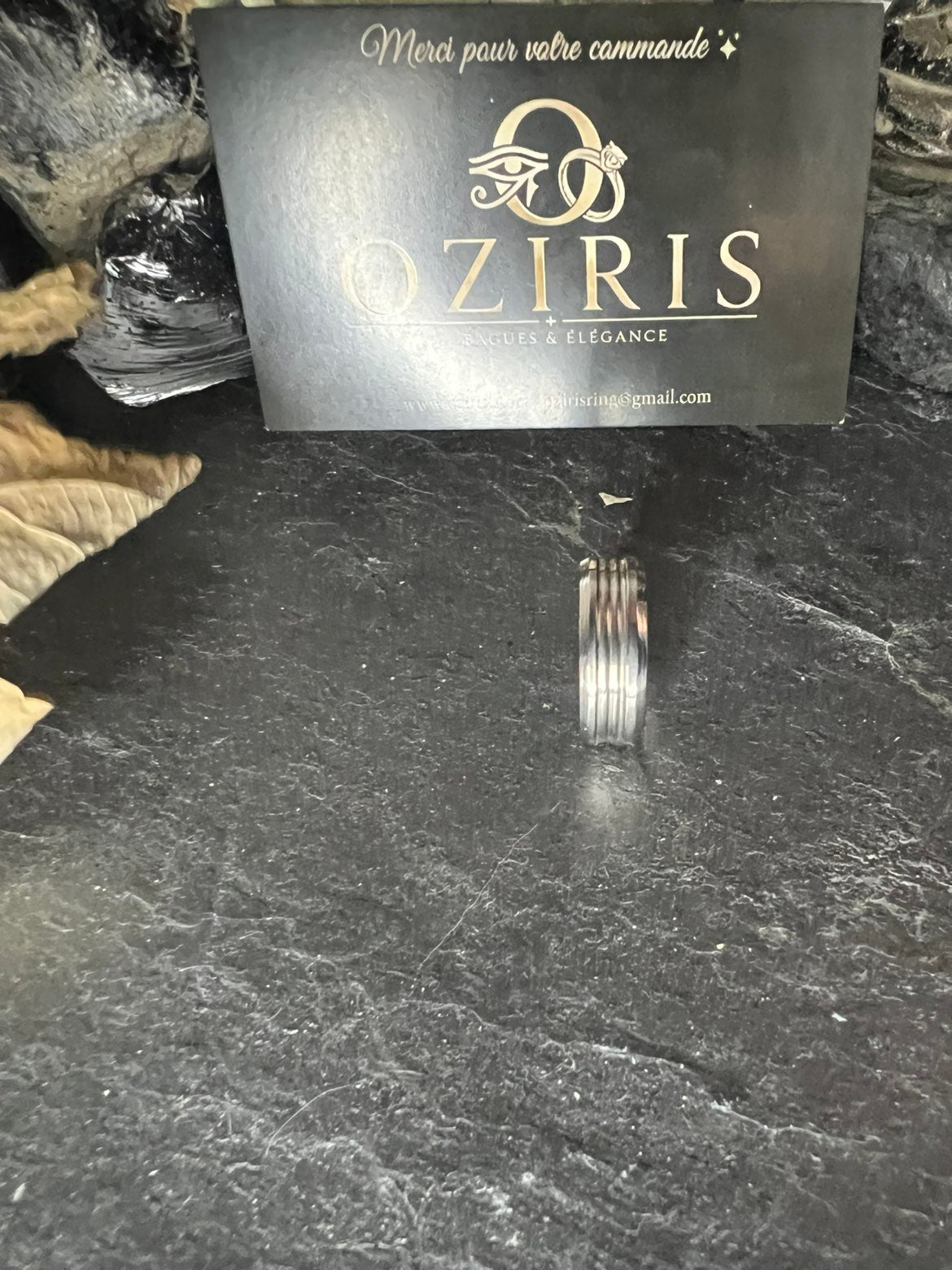 Bague Multi-Rainures Argentée – OZIRIS
