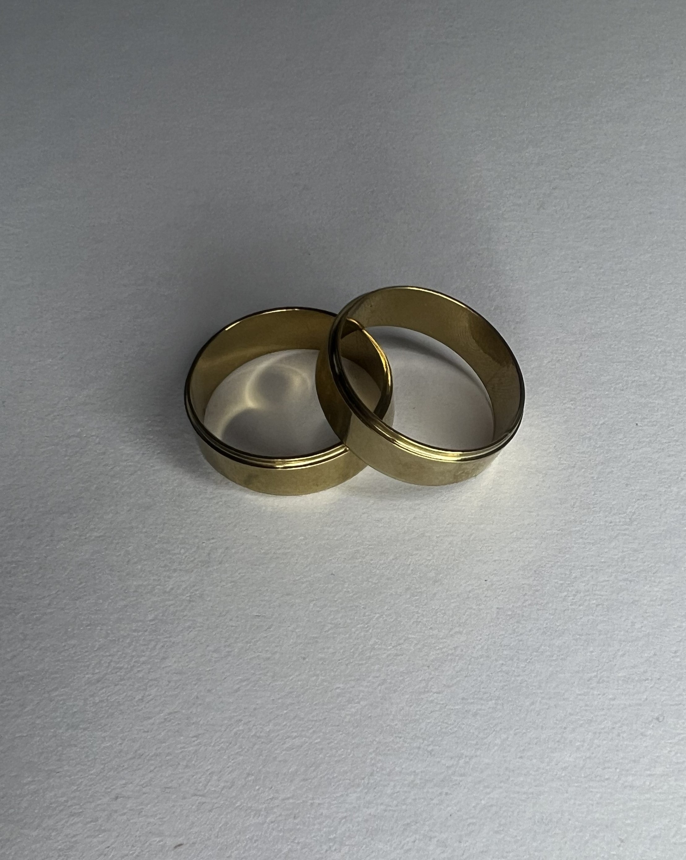 Bague Acier Inoxydable Or — Taille 17 à 21